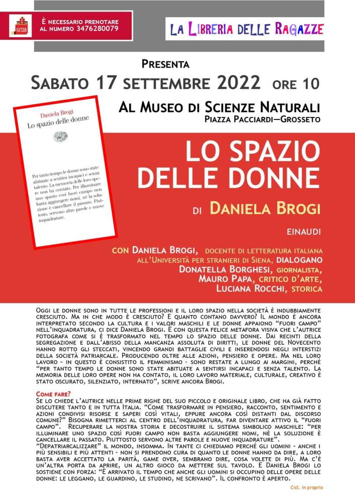 Presentazione Del Libro Lo Spazio Delle Donne Di Daniela Brogi