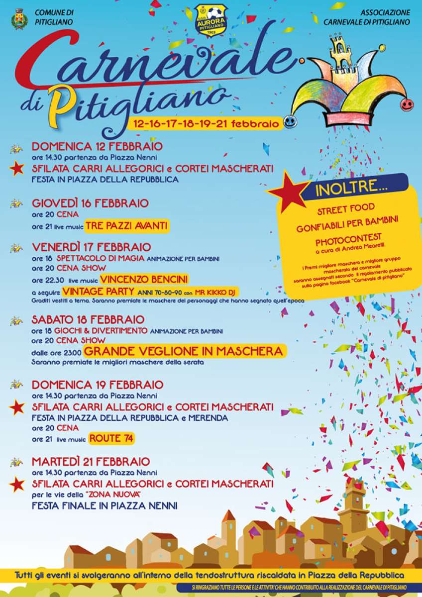 Organizzazione festa Carnevale per scuole, comuni ed aziende